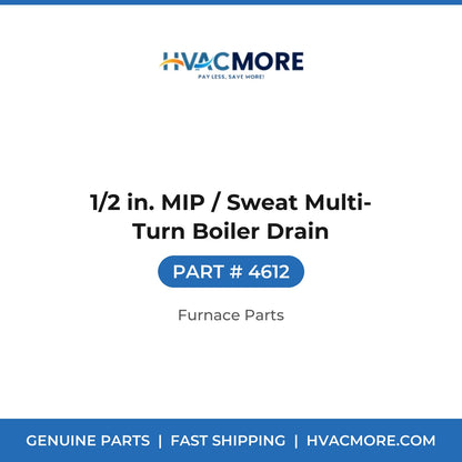 1/2 in. MIP / Sweat Multi-Turn Boiler Drain - 4612