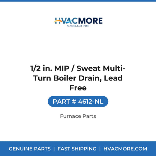1/2 in. MIP / Sweat Multi-Turn Boiler Drain, Lead Free - 4612-NL