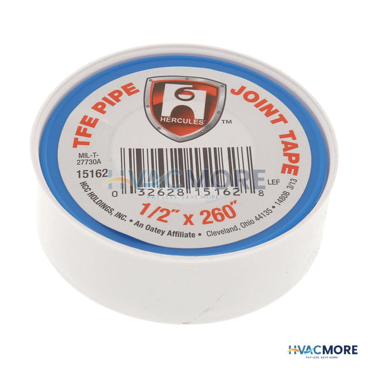 Hercules White PTFE Thread Seal Tape, 1/2" x 260" - 462015
