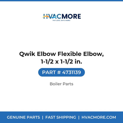 Qwik Elbow Flexible Elbow, 1-1/2 x 1-1/2 in. - 4731139