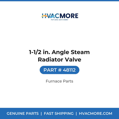1-1/2 in. Angle Steam Radiator Valve - 48112