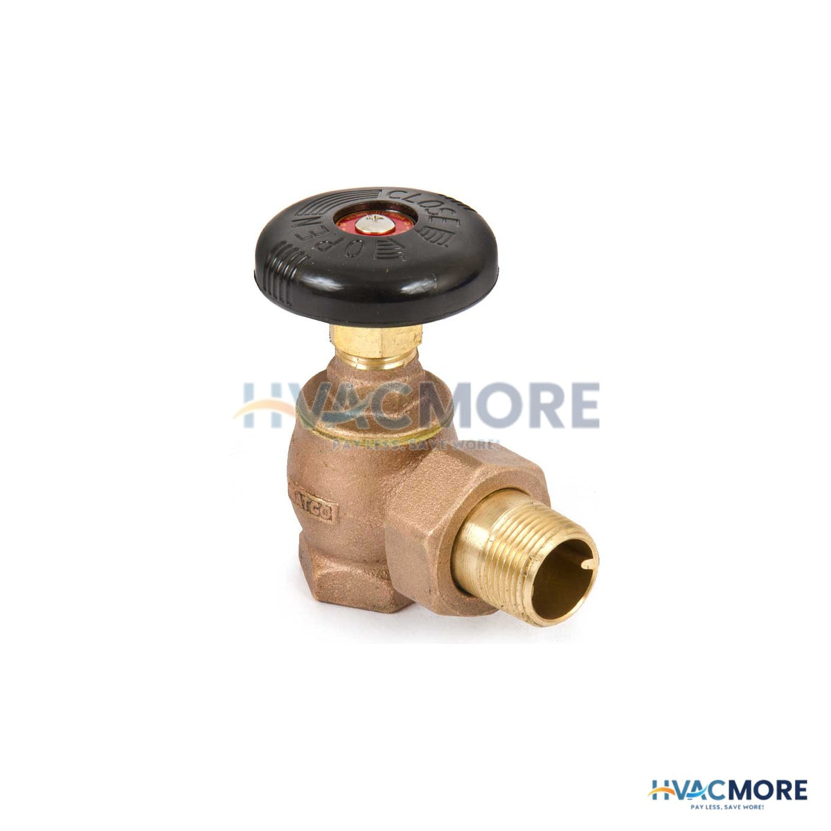 Everflow 1 in. Angle Steam Radiator Valve, FIP x Male Union - 48120