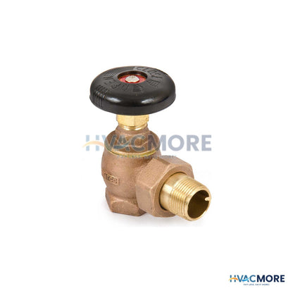 Everflow 1 in. Angle Steam Radiator Valve, FIP x Male Union - 48120