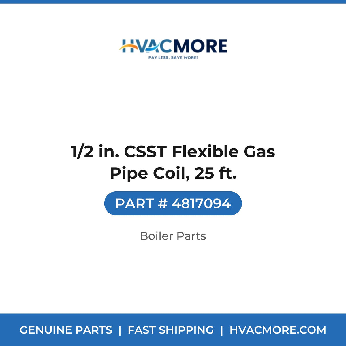 1/2 in. CSST Flexible Gas Pipe Coil, 25 ft. - 4817094