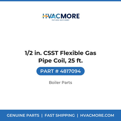 1/2 in. CSST Flexible Gas Pipe Coil, 25 ft. - 4817094