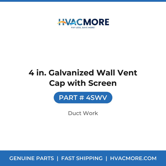 4 in. Galvanized Wall Vent Cap with Screen - 4SWV