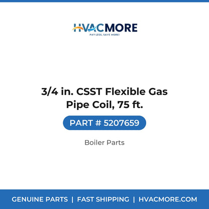 3/4 in. CSST Flexible Gas Pipe Coil, 75 ft. - 5207659
