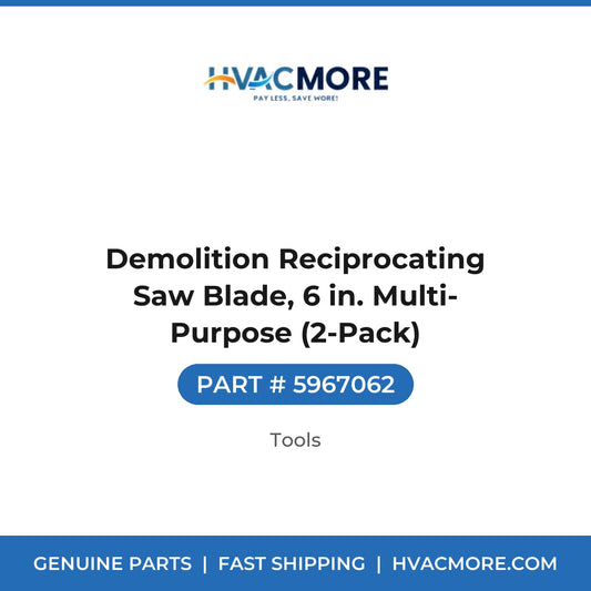 Demolition Reciprocating Saw Blade, 6 in. Multi-Purpose (2-Pack) - 5967062