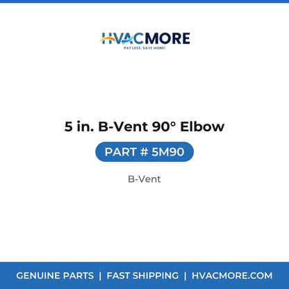 5 in. B-Vent 90° Elbow - 5M90