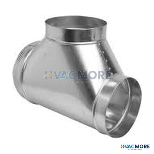 5 in. x 5 in. x 5 in. Round Duct Tee, 26 Gauge - 5T