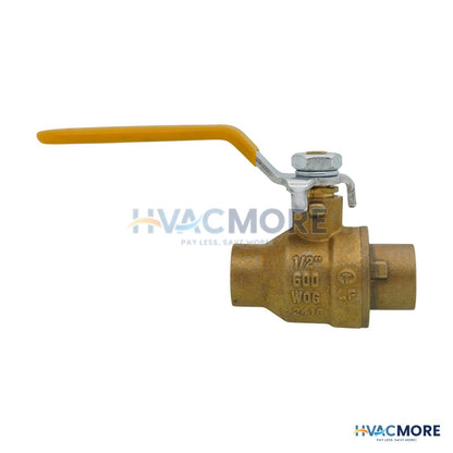 Everflow 1/2 in. Sweat Full Port Brass Ball Valve, Lead Free - 605C012-NL