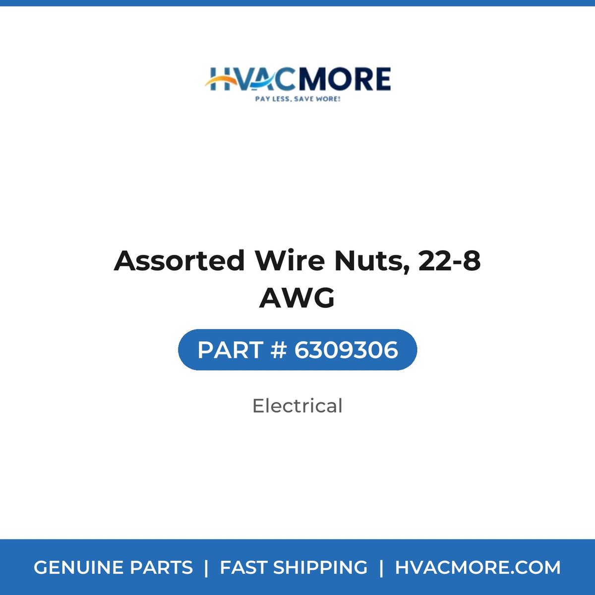 Assorted Wire Nuts, 22-8 AWG - 6309306