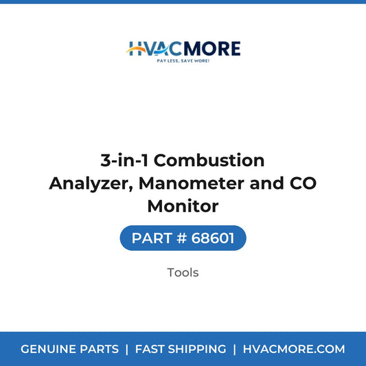 3-in-1 Combustion Analyzer, Manometer and CO Monitor - 68601
