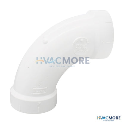 2 in. PVC Long Sweep 90 Degree Elbow, Hub x Hub - 6885123