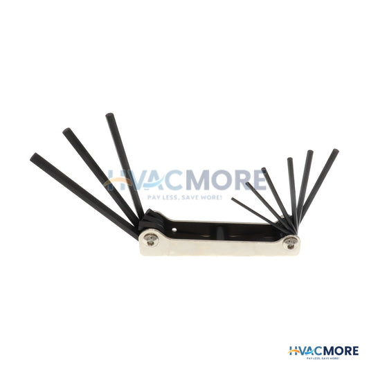 Klein Tools 9-Piece Folding Hex Key Set, 5/64 in. to 1/4 in. - 70591
