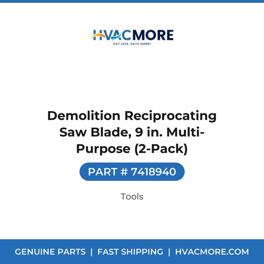 Demolition Reciprocating Saw Blade, 9 in. Multi-Purpose (2-Pack) - 7418940