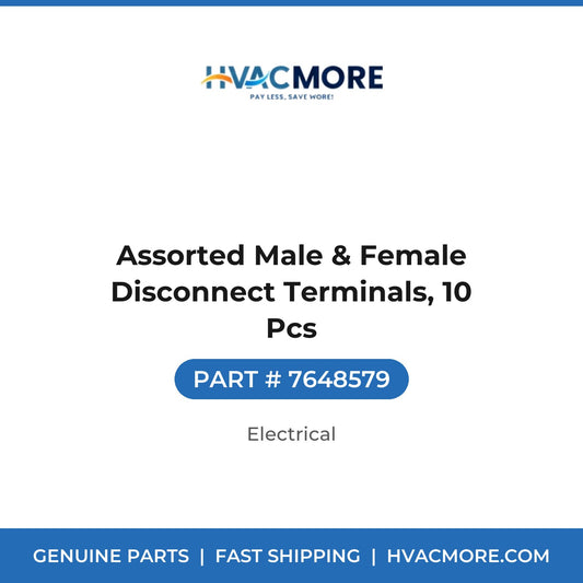 Assorted Male & Female Disconnect Terminals, 10 Pcs - 7648579
