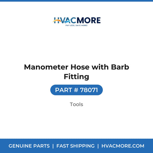 Manometer Hose with Barb Fitting - 78071