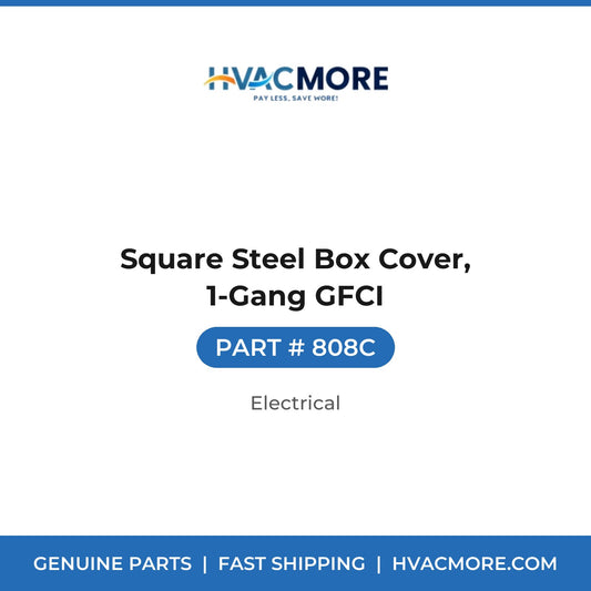 Square Steel Box Cover, 1-Gang GFCI - 808C