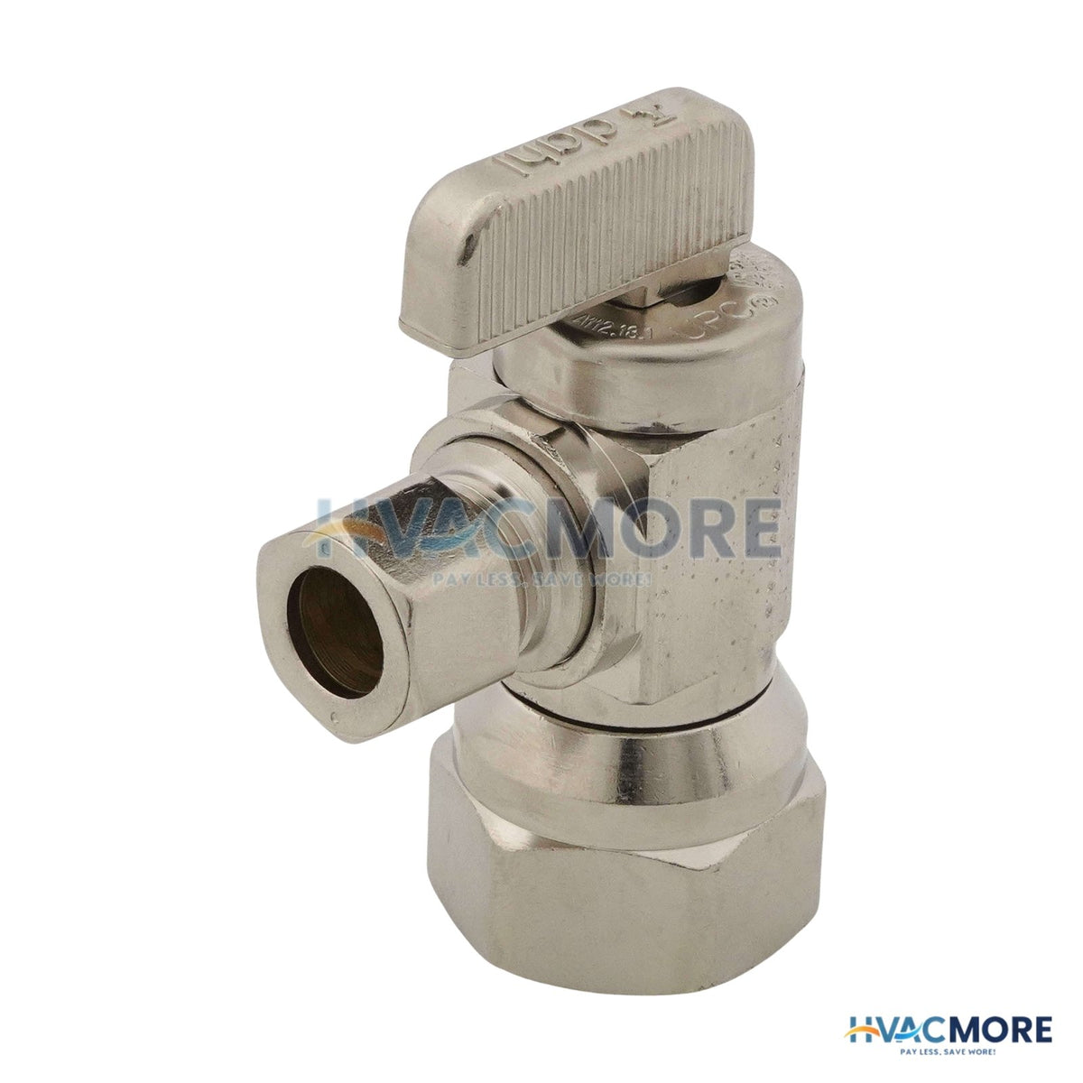 1/2 in. FIP x 3/8 in. OD Compression Angle Stop Valve, Lead Free - 81112PR-NL