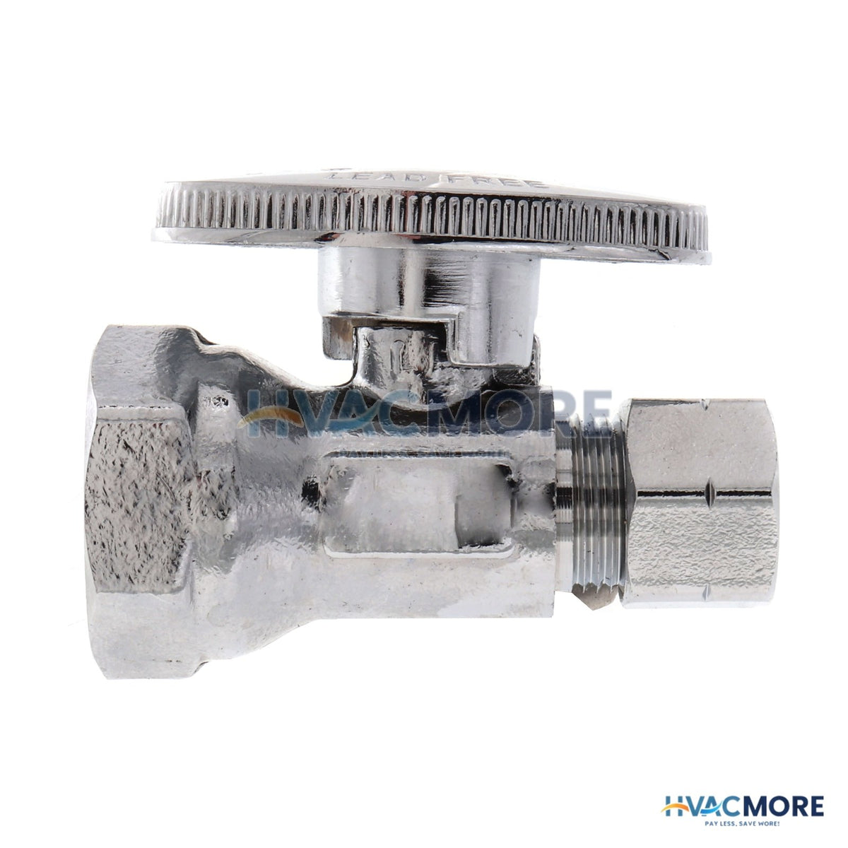 Everflow 1/2 in. FIP x 3/8 in. OD Compression Straight Stop Valve, Lead Free - 82112PR-NL