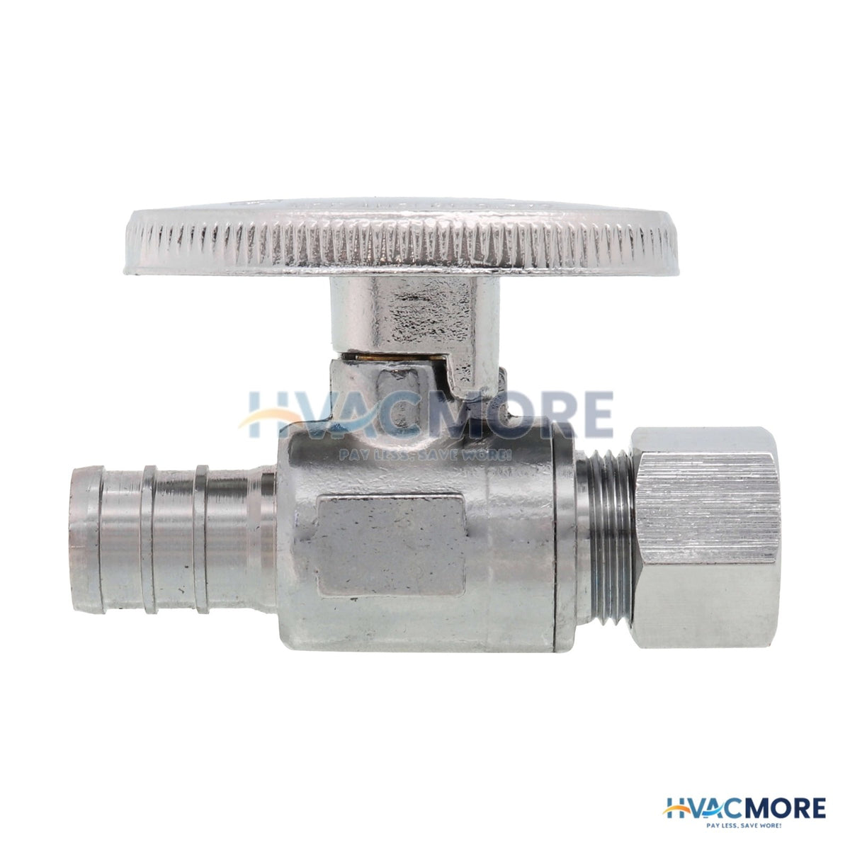 Everflow 1/2 in. PEX x 3/8 in. OD Straight Stop Valve, Lead Free - 82512PR-NL