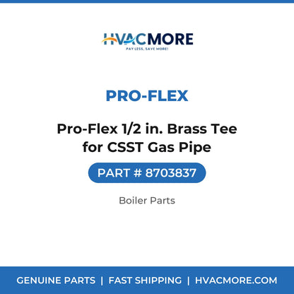 Pro-Flex 1/2 in. Brass Tee for CSST Gas Pipe - 8703837