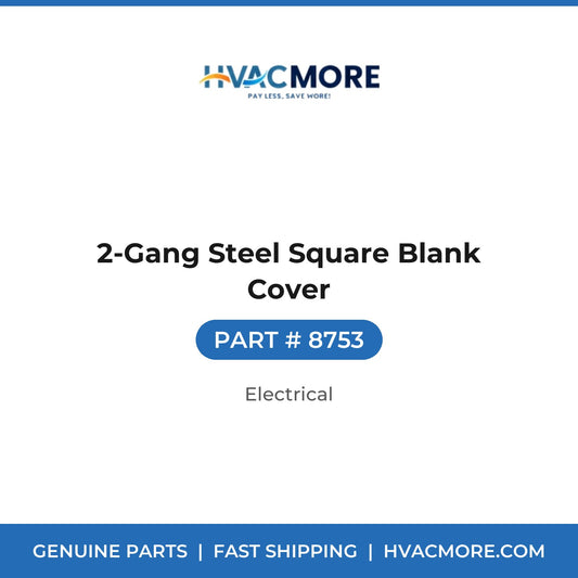 2-Gang Steel Square Blank Cover - 8753