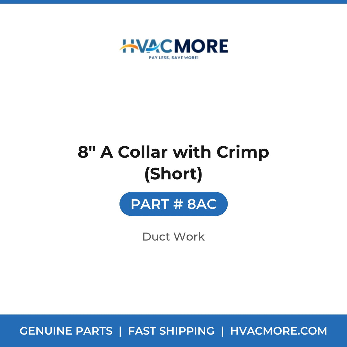 8" A Collar with Crimp (Short) - 8AC