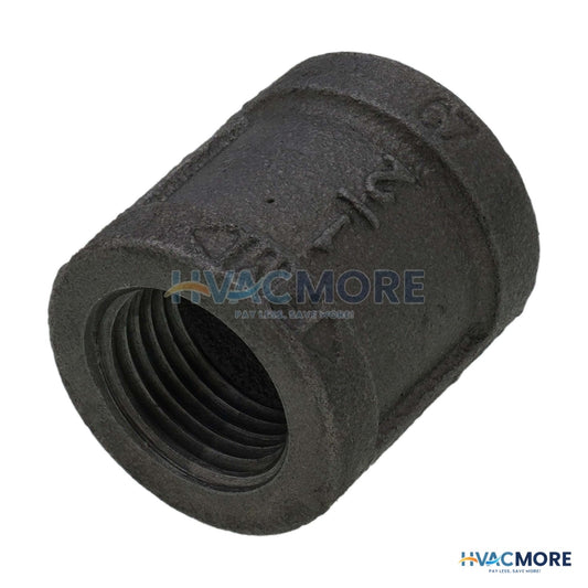Everflow 1/2 in. Black Malleable Iron Banded Coupling - BMCPL012