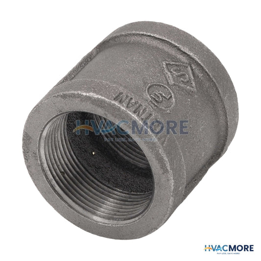 Everflow 1-1/2 in. Black Malleable Iron Banded Coupling - BMCPL112