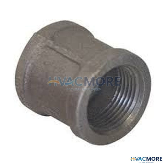 Everflow 1-1/4 in. Black Malleable Iron Banded Coupling - BMCPL114