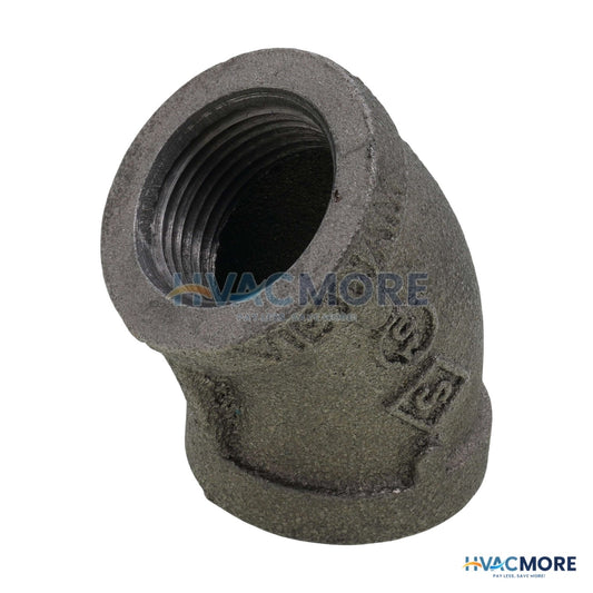 Everflow 3/4 in. Black Malleable Iron 45 Degree Elbow - BMFF0034