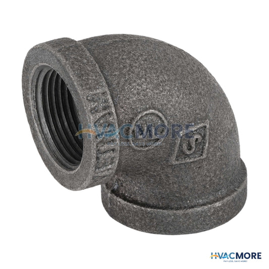 Everflow 3/4 in. Black Malleable Iron 90 Degree Elbow - BMNL0034