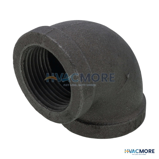 Everflow 1 in. Black Malleable Iron 90 Degree Elbow - BMNL0100