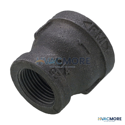 Everflow 1 in. x 3/4 in. Black Malleable Iron Reducing Coupling - BMRC1003