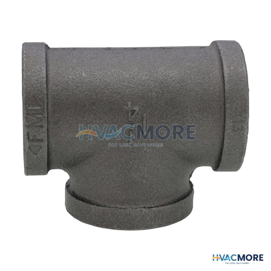 Everflow 1-1/4 in. Black Malleable Iron Tee - BMTE0114