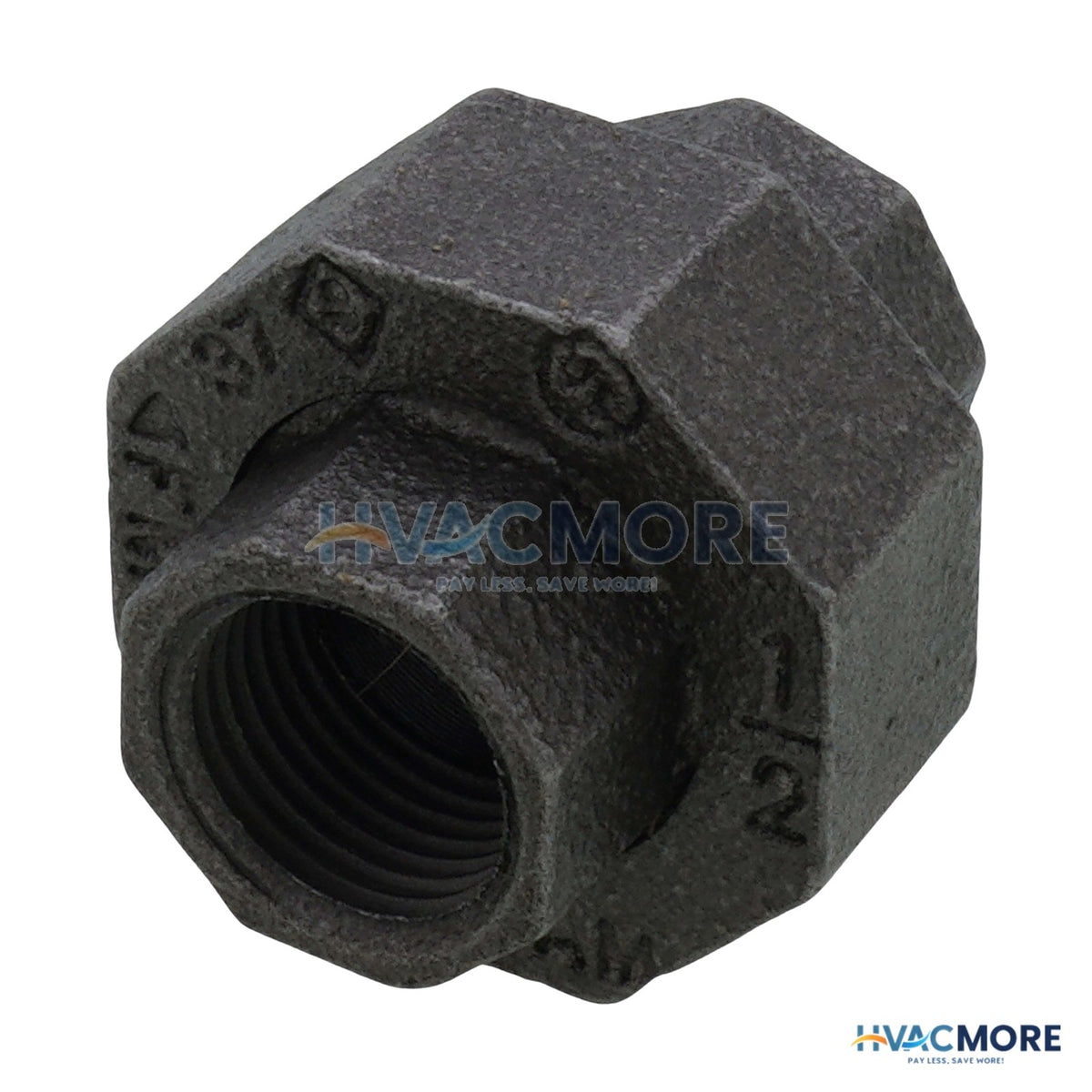 Everflow 1/2 in. Black Malleable Iron Union - BMUN0012