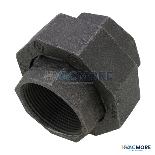 Everflow 1-1/2 in. Black Malleable Iron Union - BMUN0112