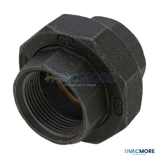 Everflow 1-1/4 in. Black Malleable Iron Union - BMUN0114