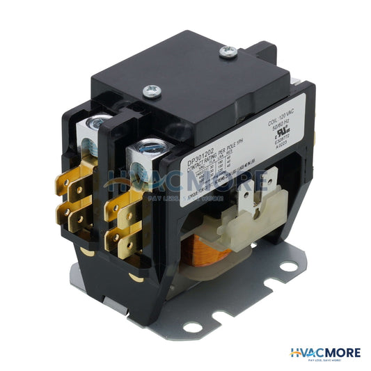 Supco 2-Pole Definite Purpose Contactor, 30A 120V Coil - DP301202