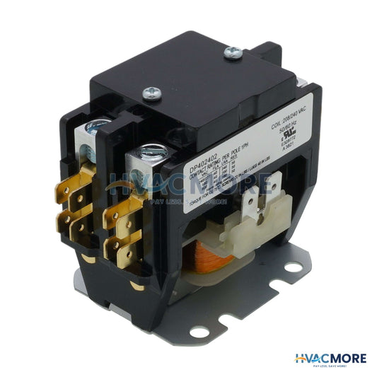 Supco 2-Pole Definite Purpose Contactor, 40A 240V Coil, Box Lug - DP402402