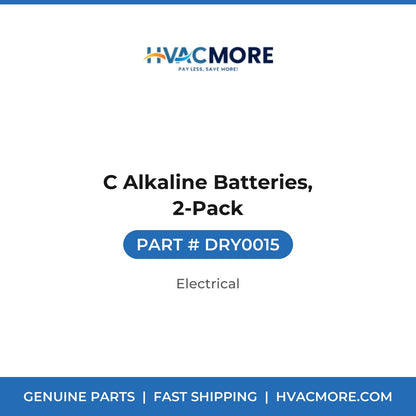 C Alkaline Batteries, 2-Pack - DRY0015