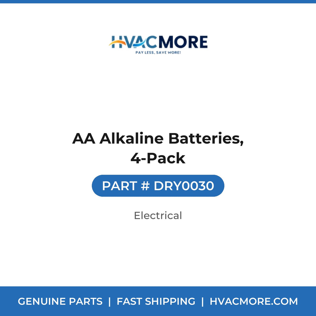 AA Alkaline Batteries, 4-Pack - DRY0030