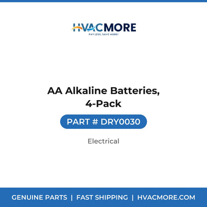 AA Alkaline Batteries, 4-Pack - DRY0030
