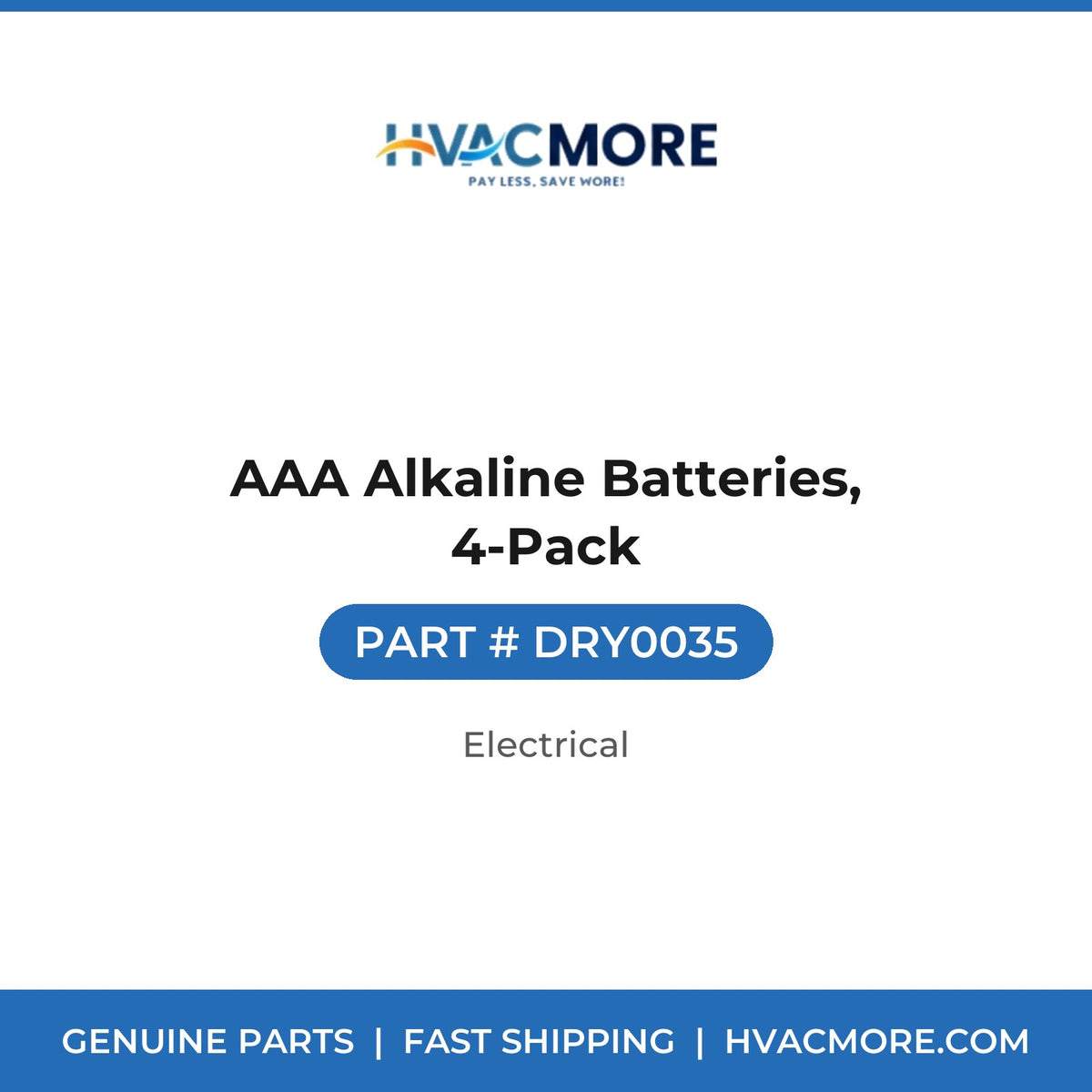 AAA Alkaline Batteries, 4-Pack - DRY0035