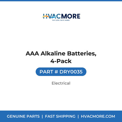AAA Alkaline Batteries, 4-Pack - DRY0035