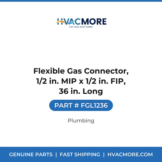 Flexible Gas Connector, 1/2 in. MIP x 1/2 in. FIP, 36 in. Long - FGL1236