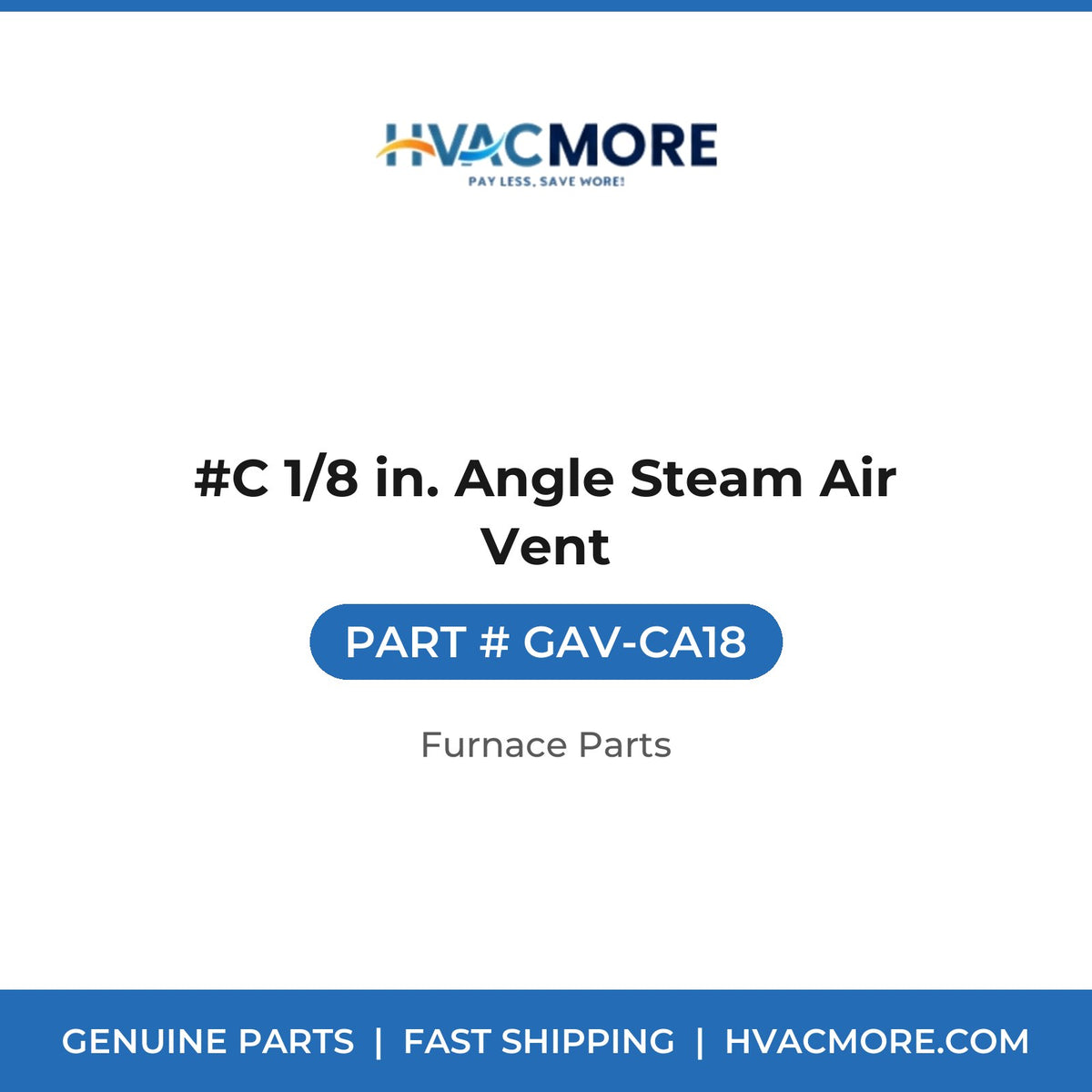 #C 1/8 in. Angle Steam Air Vent - GAV-CA18