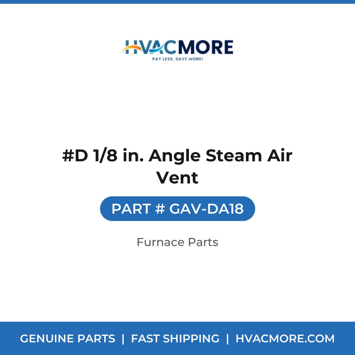 #D 1/8 in. Angle Steam Air Vent - GAV-DA18